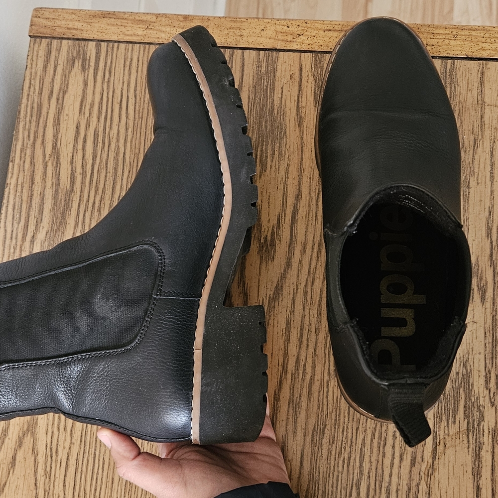 Hush Puppies Black Ankle Boots - Picture 2 of 5